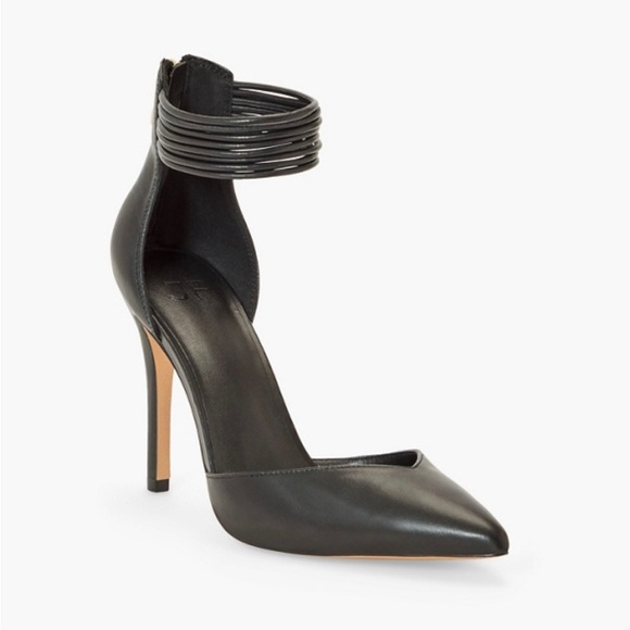 NIB Shantay Anklet Pump Black Ankle Strap Heels Size 5.5 - Picture 1 of 4